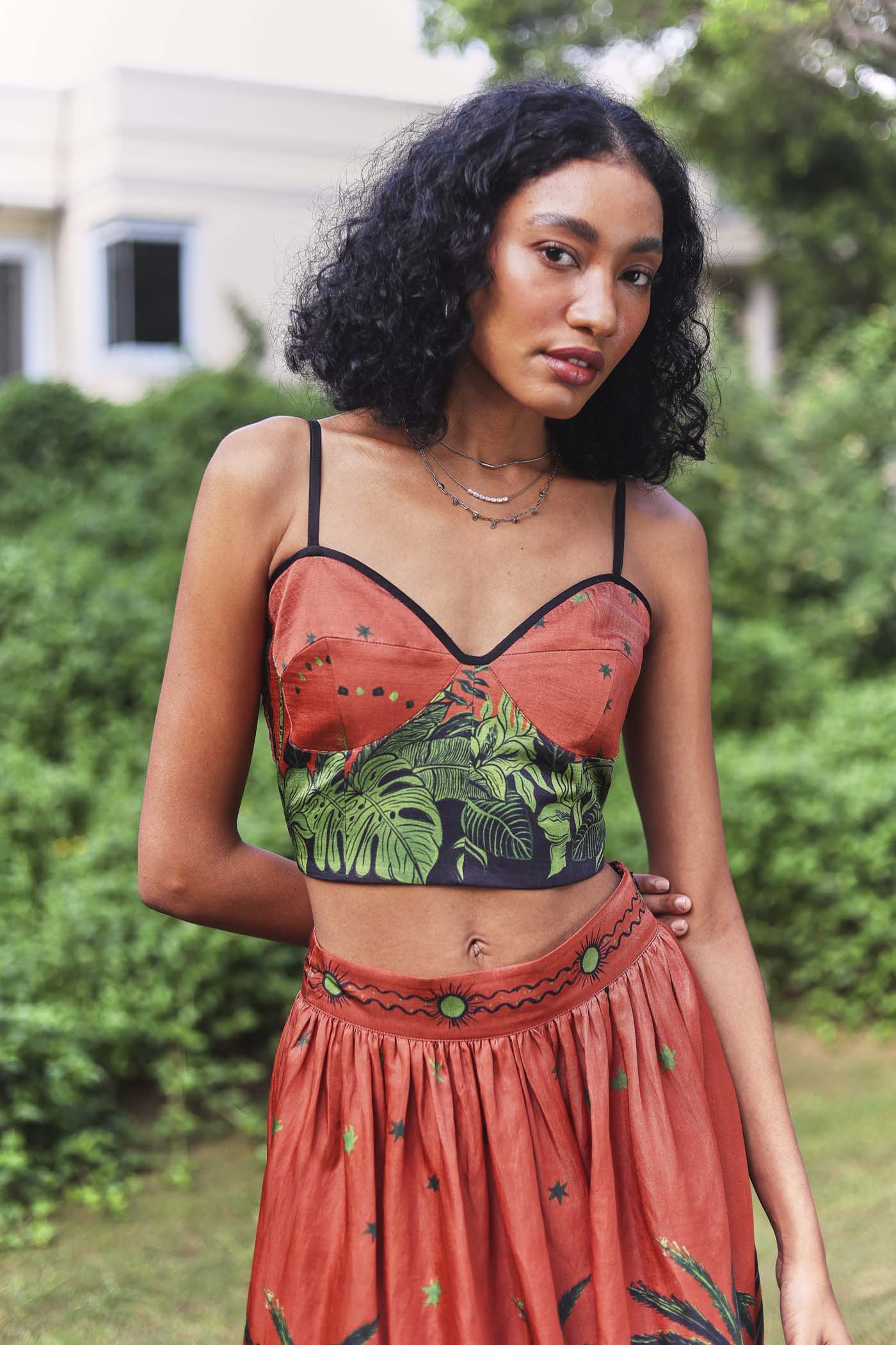 Sara Sunset Palm Skirt